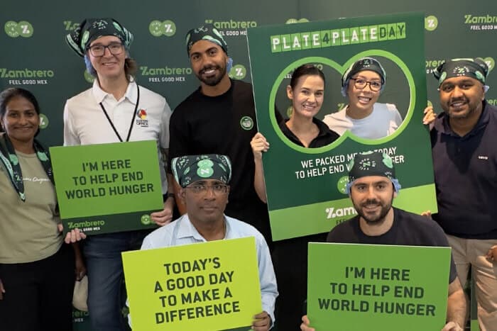 The team on Zambrero Plate 4 Plate Day