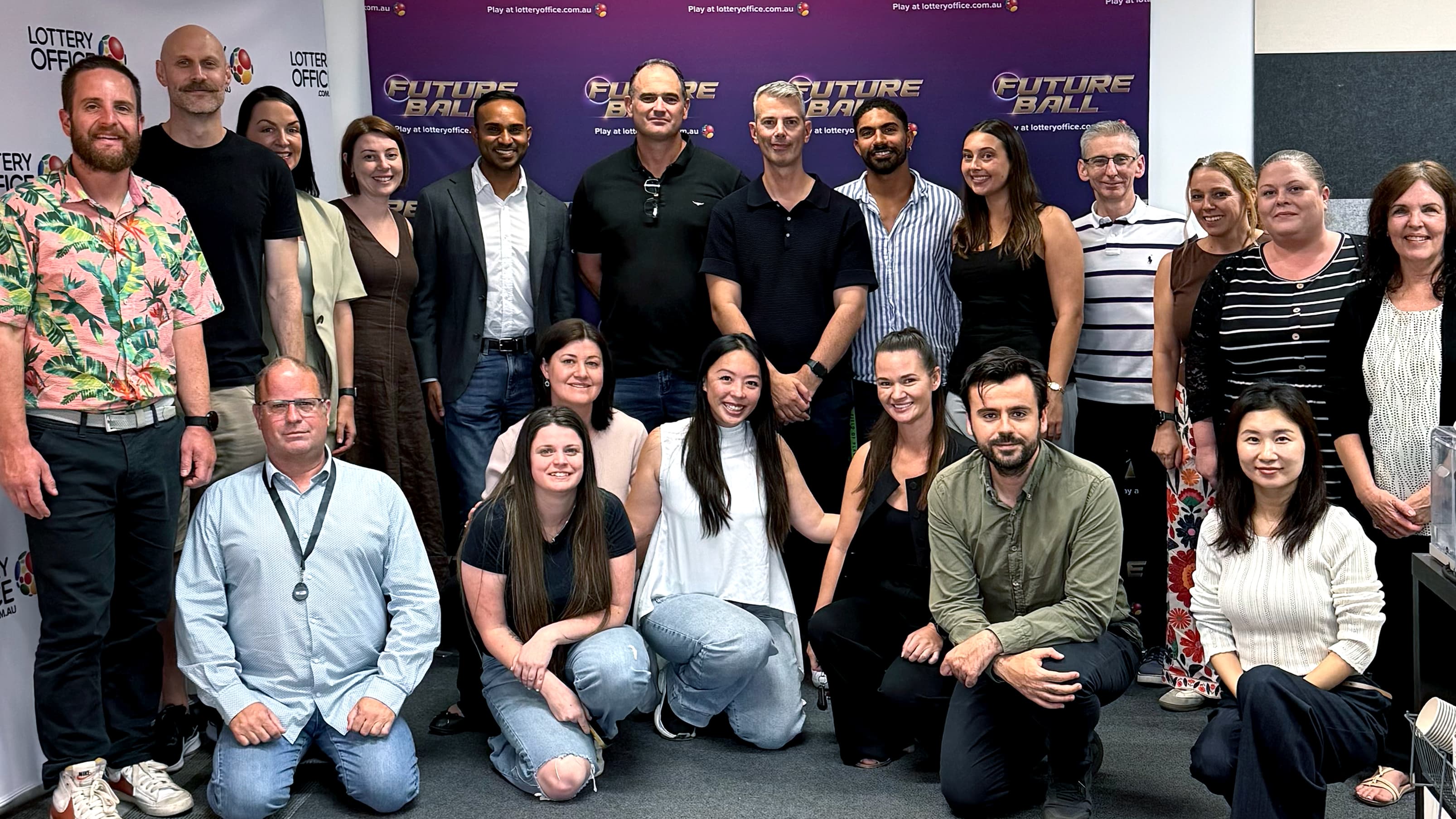 The Lottery Office team with Leon Rebello