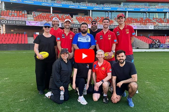 The team training with the GC Suns